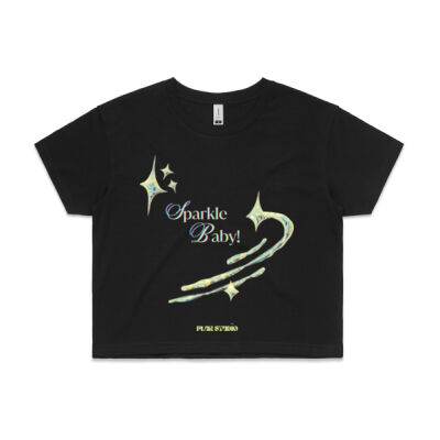 Sparkle Baby! Womens Crop AS Tee Thumbnail