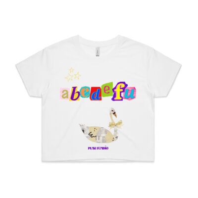 ABCDEFU Womens crop tee Thumbnail